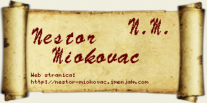 Nestor Miokovac vizit kartica